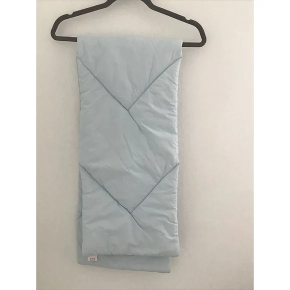 NWT ANTHROPOLOGIE Maeve Quilted Puffer Scarf, Powder Light Blue, 11.5 x 52” EUC - Picture 6 of 11